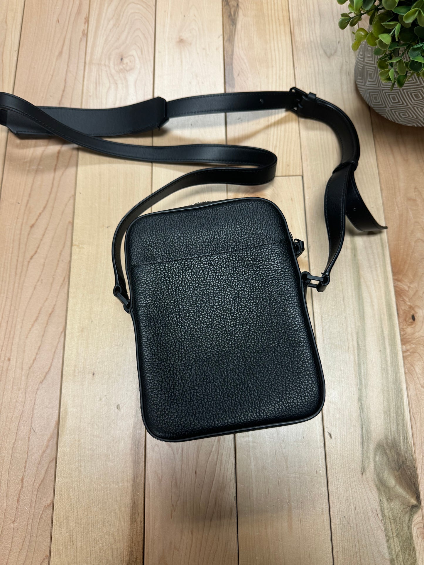 MCM Black Pebbled Leather Crossbody Bag