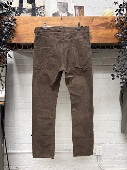 AW2005 Undercover ‘Arts & Crafts’ Faded Brown Corduroy Denim