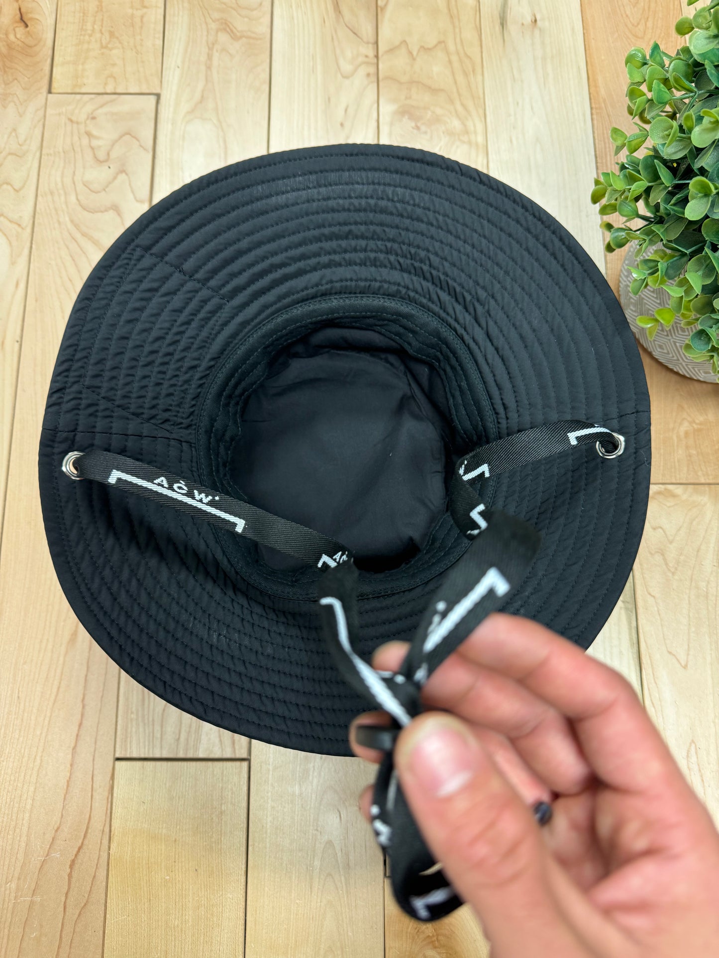 A Cold Wall Black Eyelet Drawstring Bucket Hat