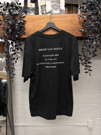 AW2023 Dries Van Noten Black ‘Collection’ T-Shirt