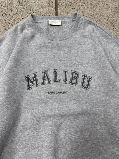 SS2019 Saint Laurent ‘Malibu’ Heather Grey Sweatshirt