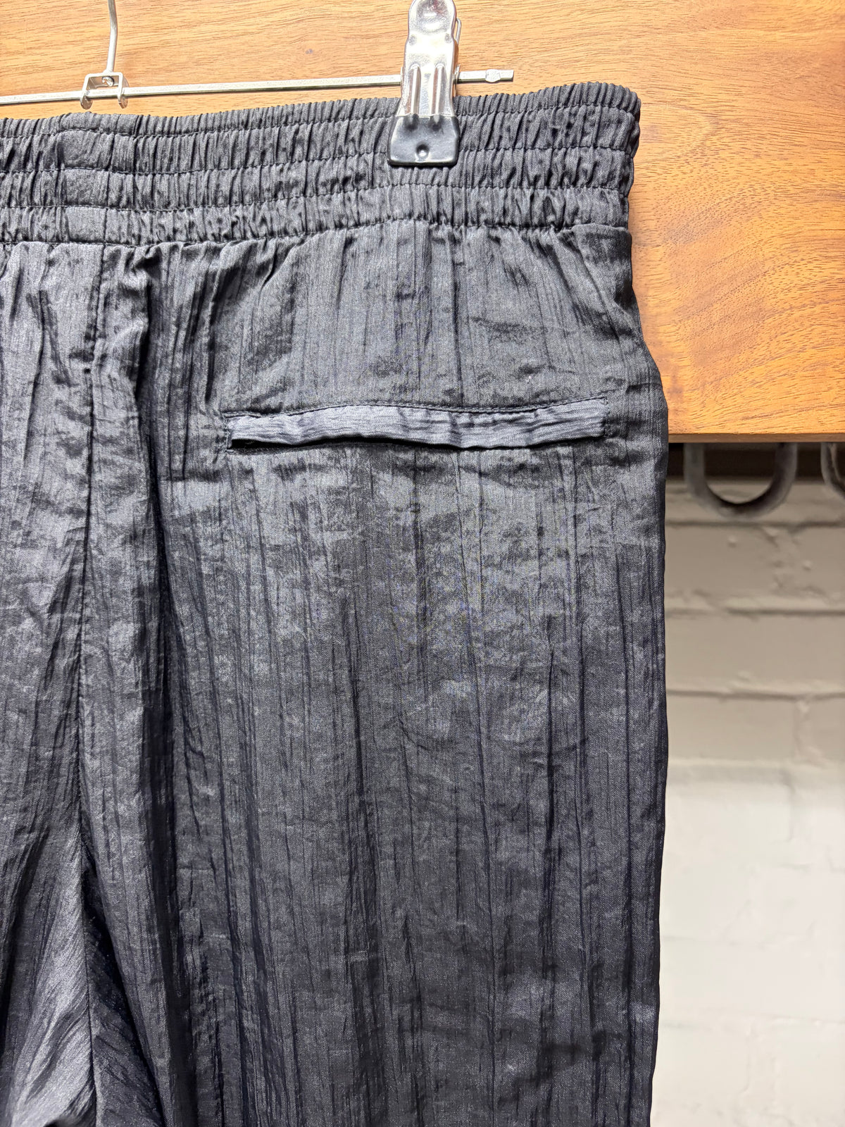 SS2000 Raf Simons ‘Summa Cum Laude’ Black Track Pants with Ribbed Cuffs