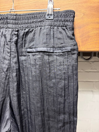 SS2000 Raf Simons ‘Summa Cum Laude’ Black Track Pants with Ribbed Cuffs