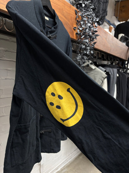 Kapital ‘18.5 Kung Fu Pajama’ Light Cotton Jacket with Smile Patches