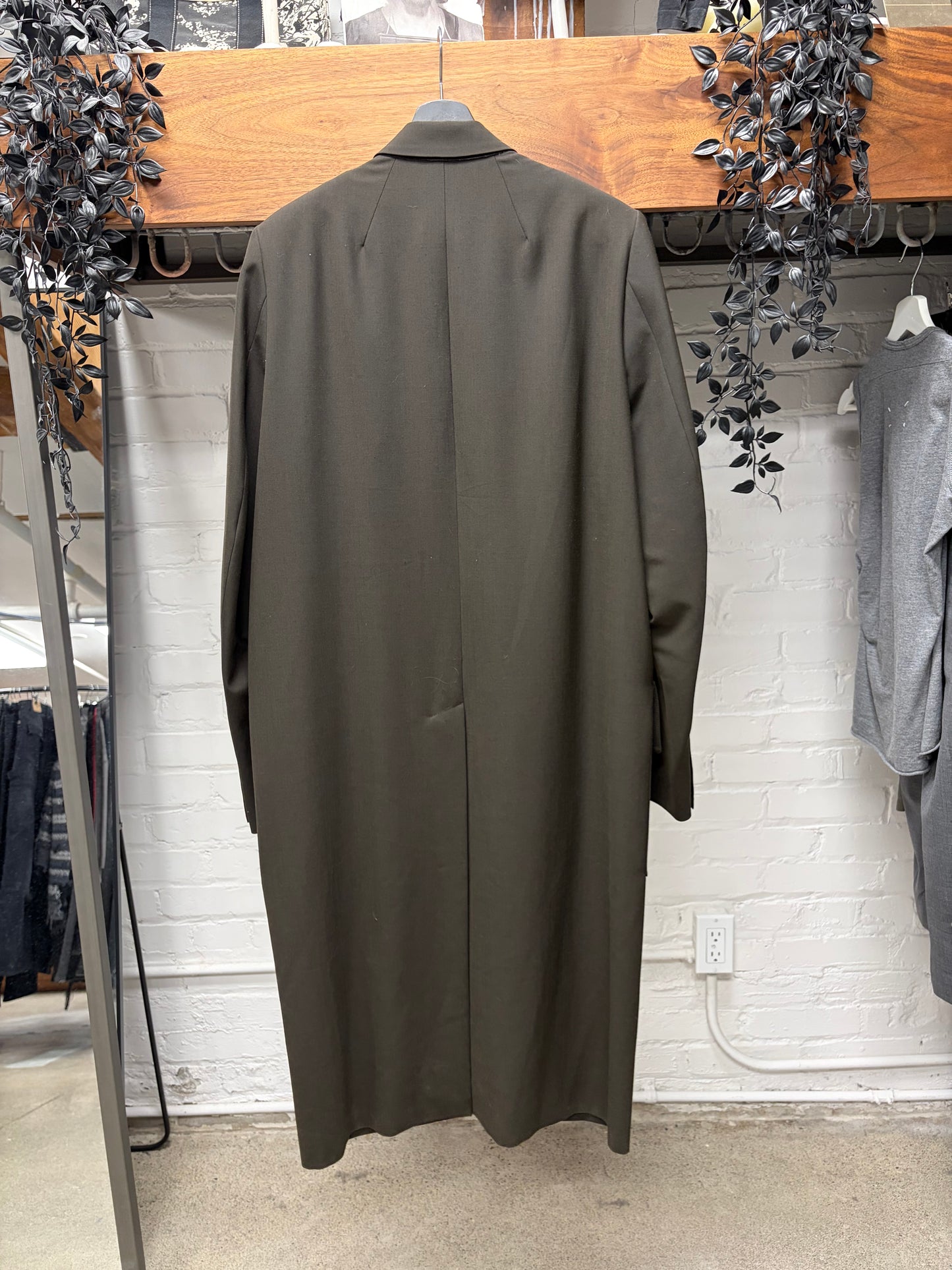 SS2020 Rick Owens ‘Tecuatl’ Uxmal Lined Brown ‘Moreau’ Coat