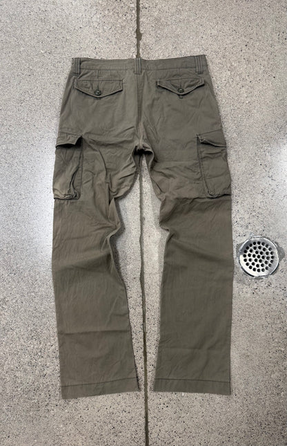 2000s Dolce & Gabbana Brown Flared Cut Cargo Pants