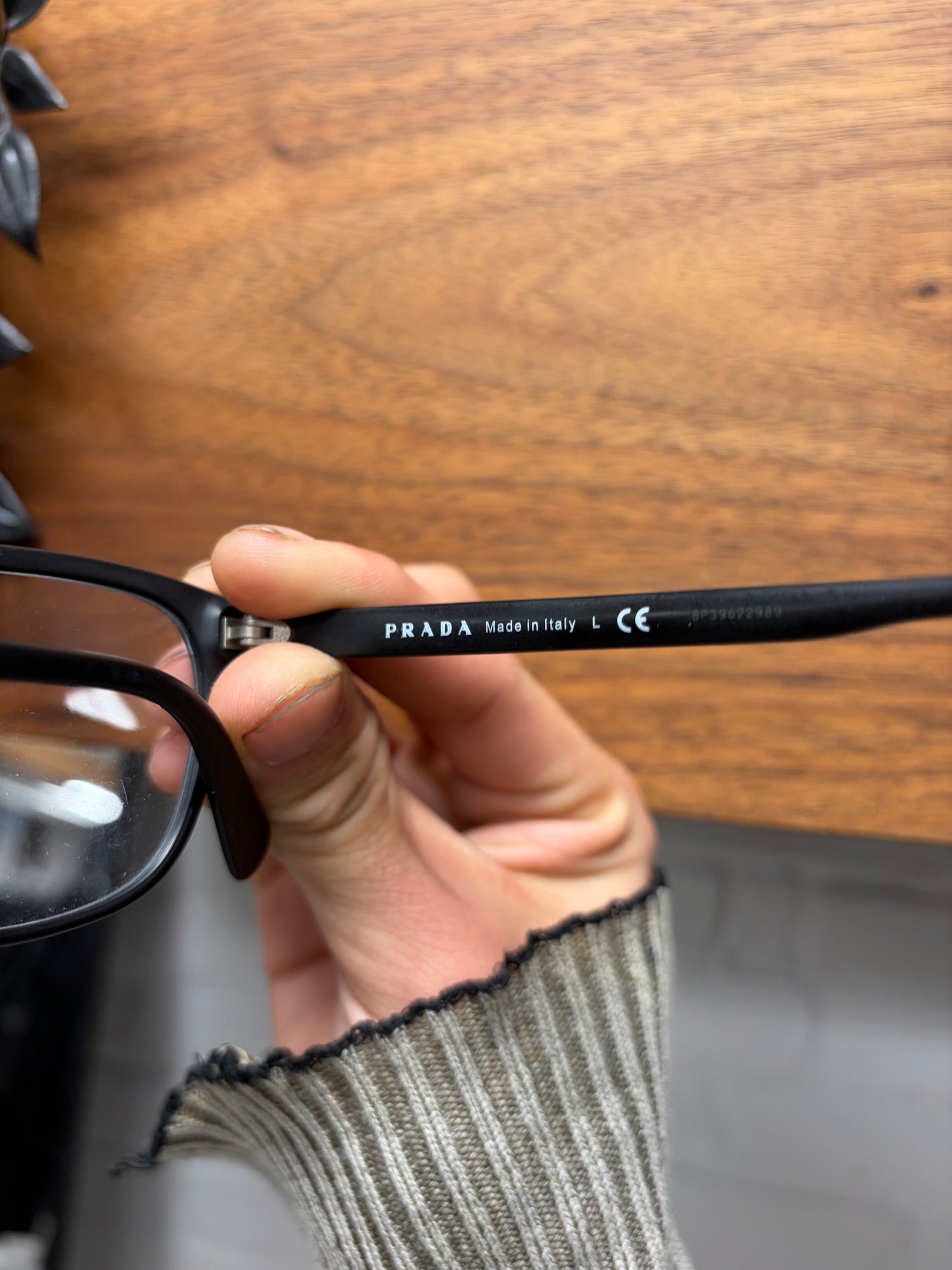 Prada Rounded Shape Black  Optical Glasses Frames