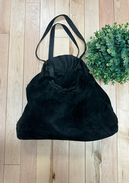 Guidi Deerskin Leather Reversible Hide Tote Bag