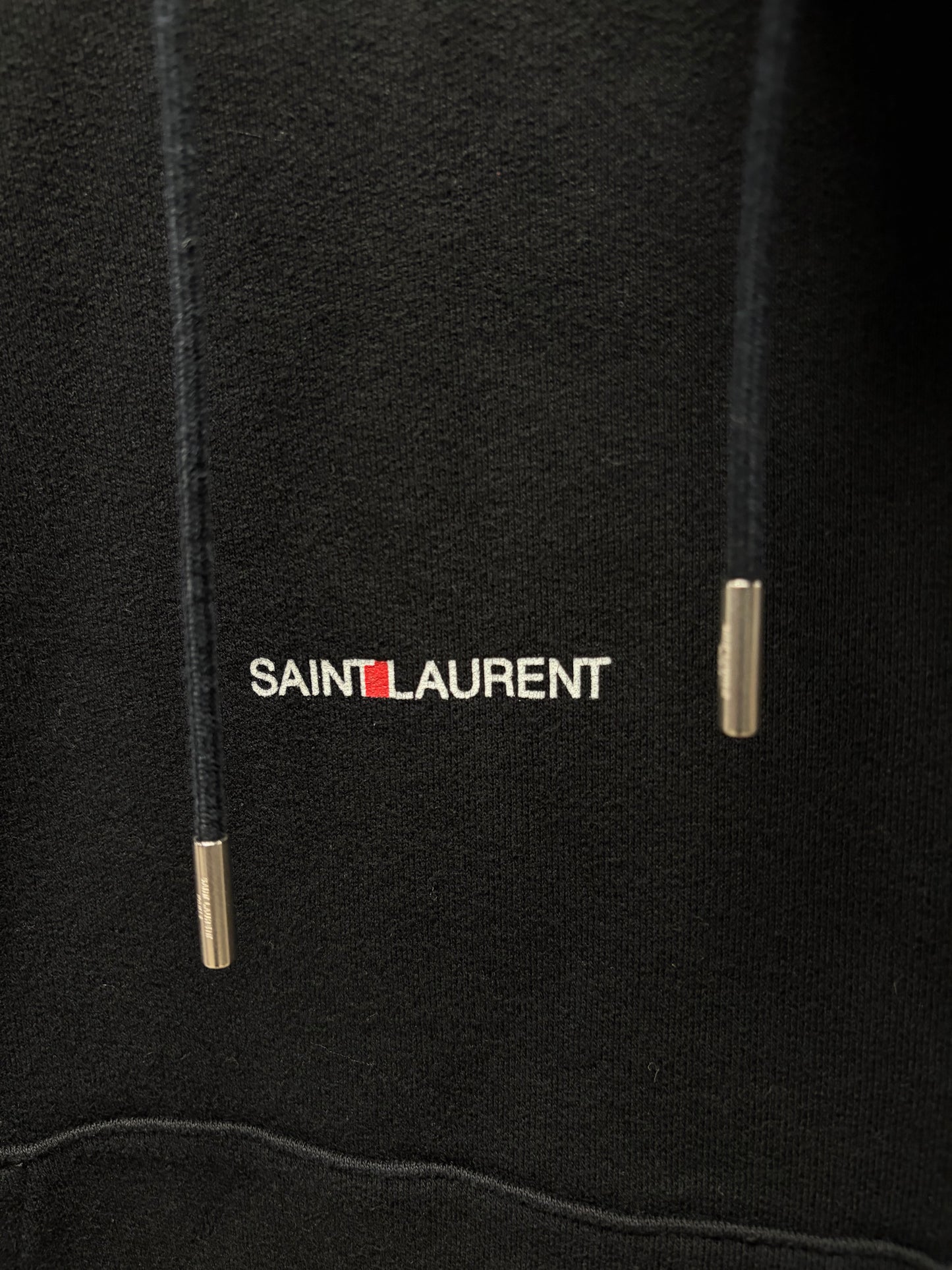2020 Saint Laurent Black Classic ‘Box Logo’ Minimal Hoodie