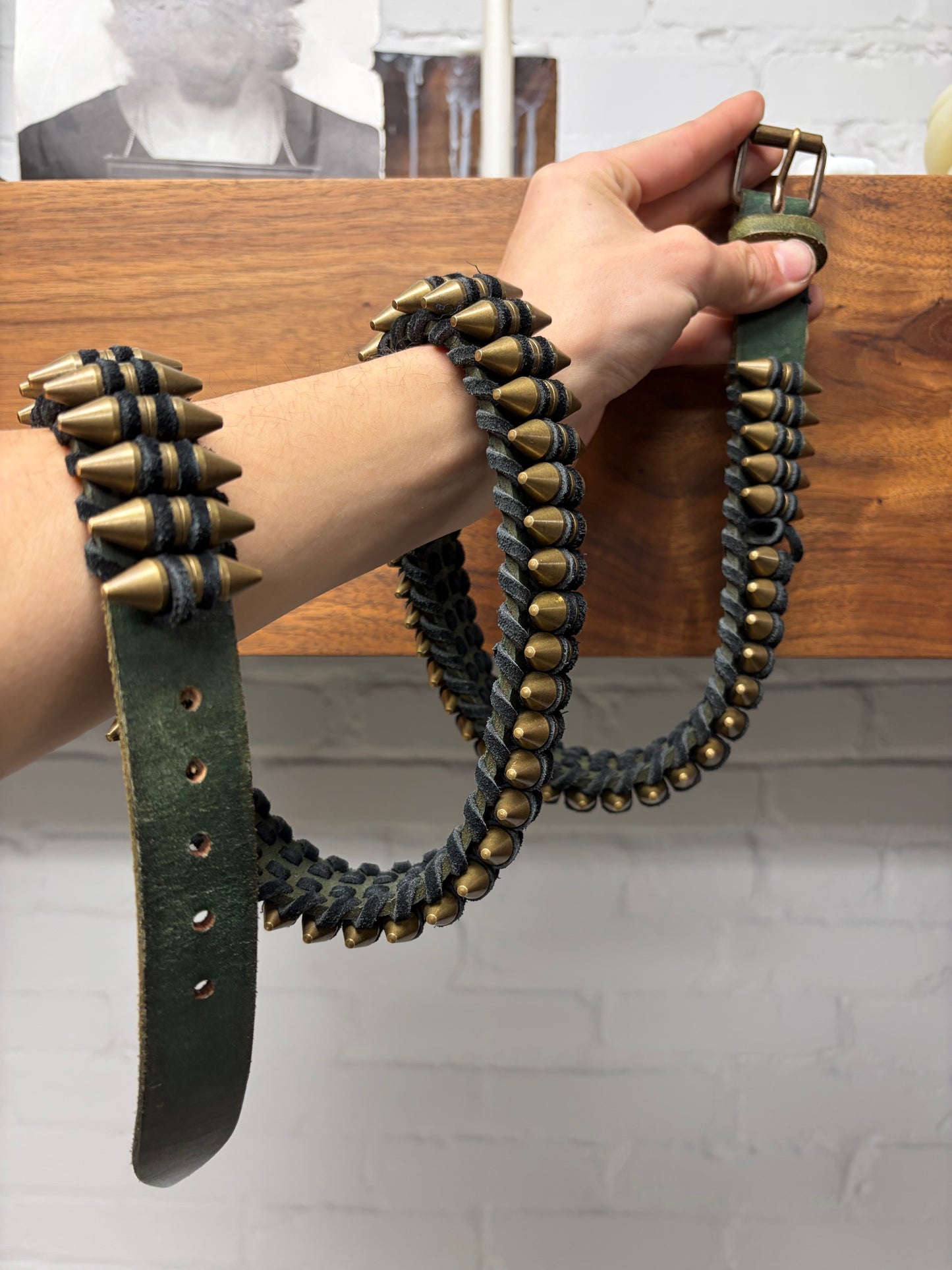 AW2010 Balmain by Christophe Decarnin ‘Bullet’ Braided Leather Belt