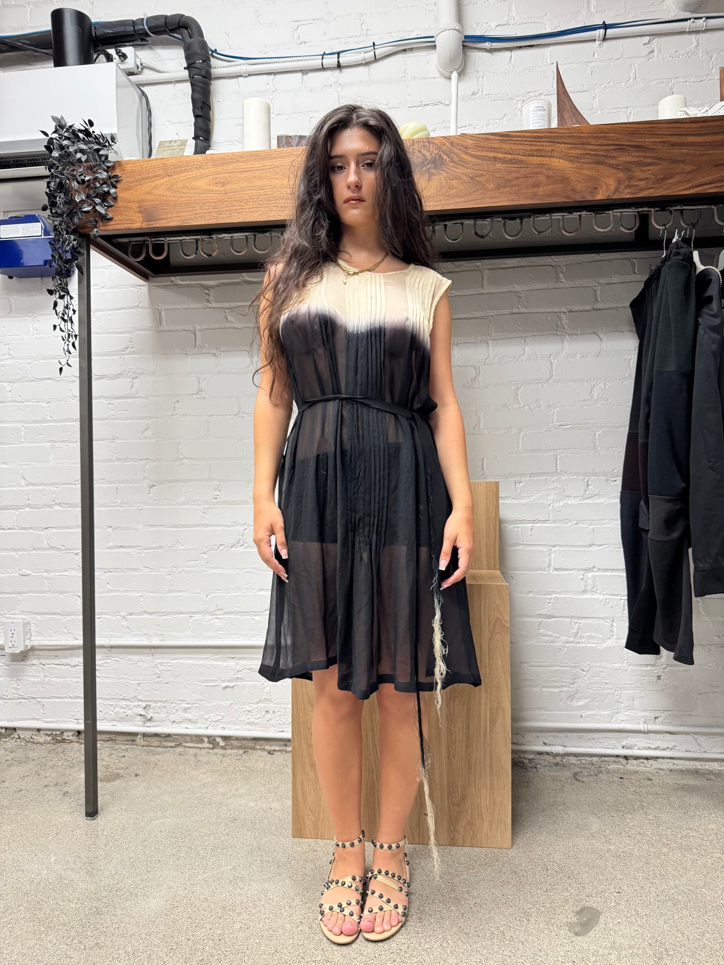 Ann Demeulemeester Semi-Sheer Gradient Dress