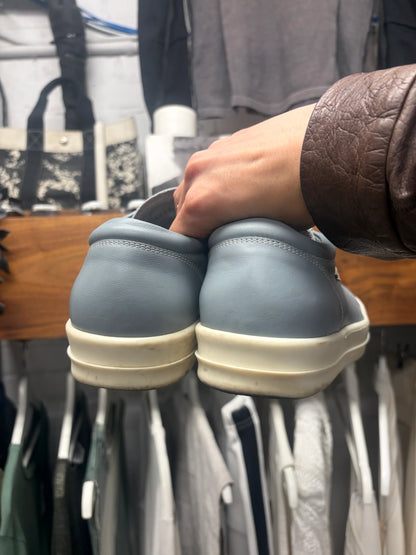 Rick Owens Mainline Blue Leather ‘Vans’ Low Top Sneakers