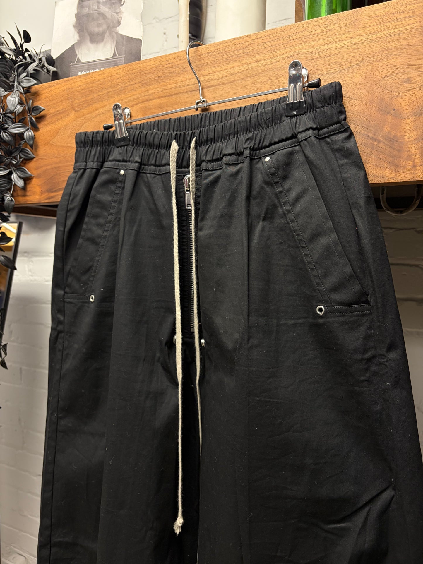 AW2024 Rick Owens ‘Porterville’ Black ‘Bela’ Wide Leg Pants