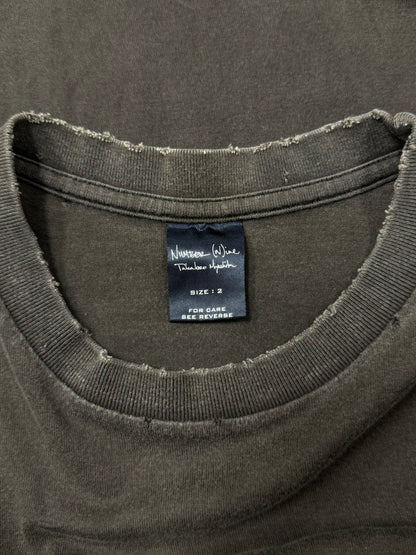 SS2004 Number (N)ine ‘Motherfucker’ Distressed Brown T-Shirt’