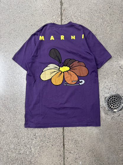 Marni ‘Flower Pin’ Purple Graphic T-Shirt