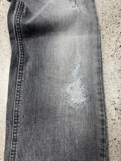 2000s Dolce & Gabbana Washed Grey Distressed Denim