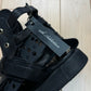 14th Addiction Black Calfskin Leather ‘Gladiator’ Spartan High Top Sandals