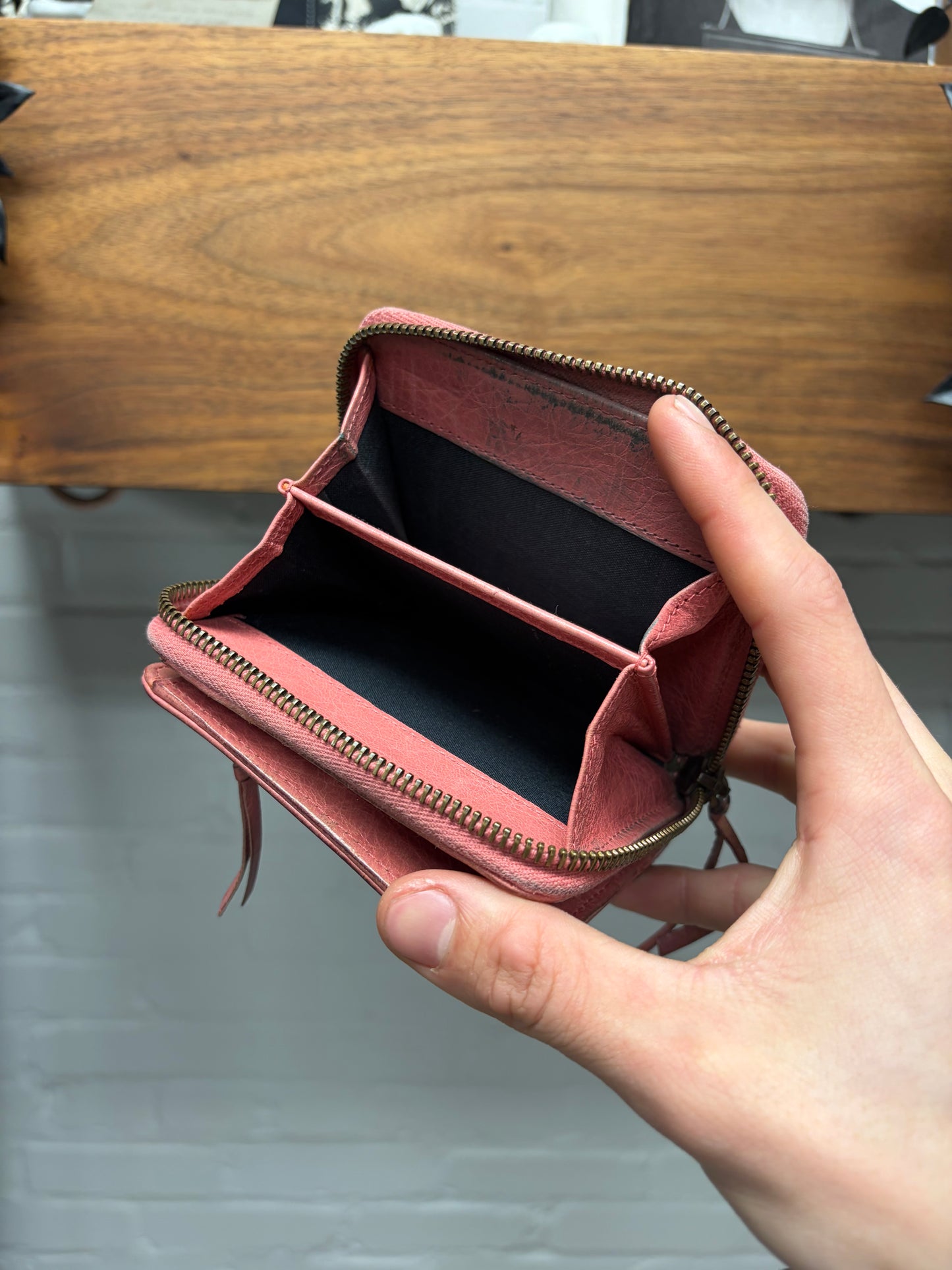 Balenciaga ‘Agneau’ Pink Calfskin Leather Wallet