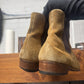 Saint Laurent Brown Suede ‘Chelsea’ Low Heel Boots