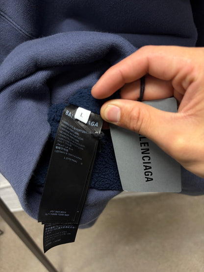 SS2025 Balenciaga ‘Incognito’ 4 Sleeve Blue Zip-Up Hoodie