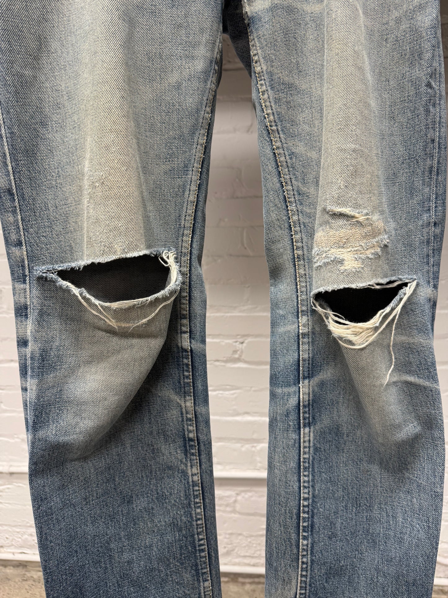 1998 Helmut Lang ‘Dirt Wash’ Blue Bootcut Denim