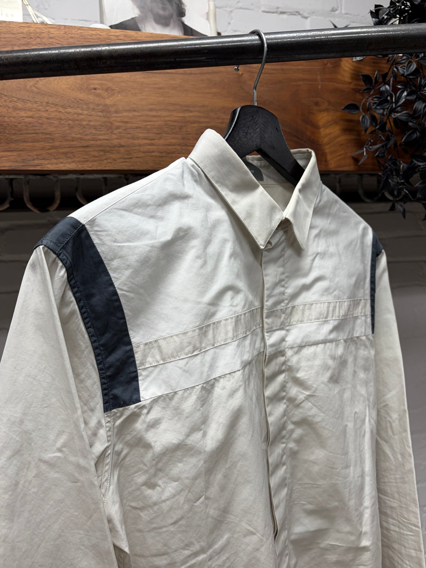 SS2014 Dior Homme by Kris Van Assche ‘Tape Seam’ Panelled Button Up Shirt