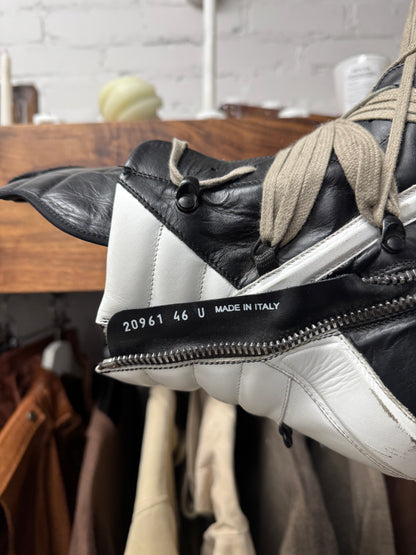 Rick Owens Pentagram Black-Milk Leather High Top Geobaskets