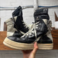 Chrome Hearts x Rick Owens Geobasket Black/White Leather High Top Sneakers