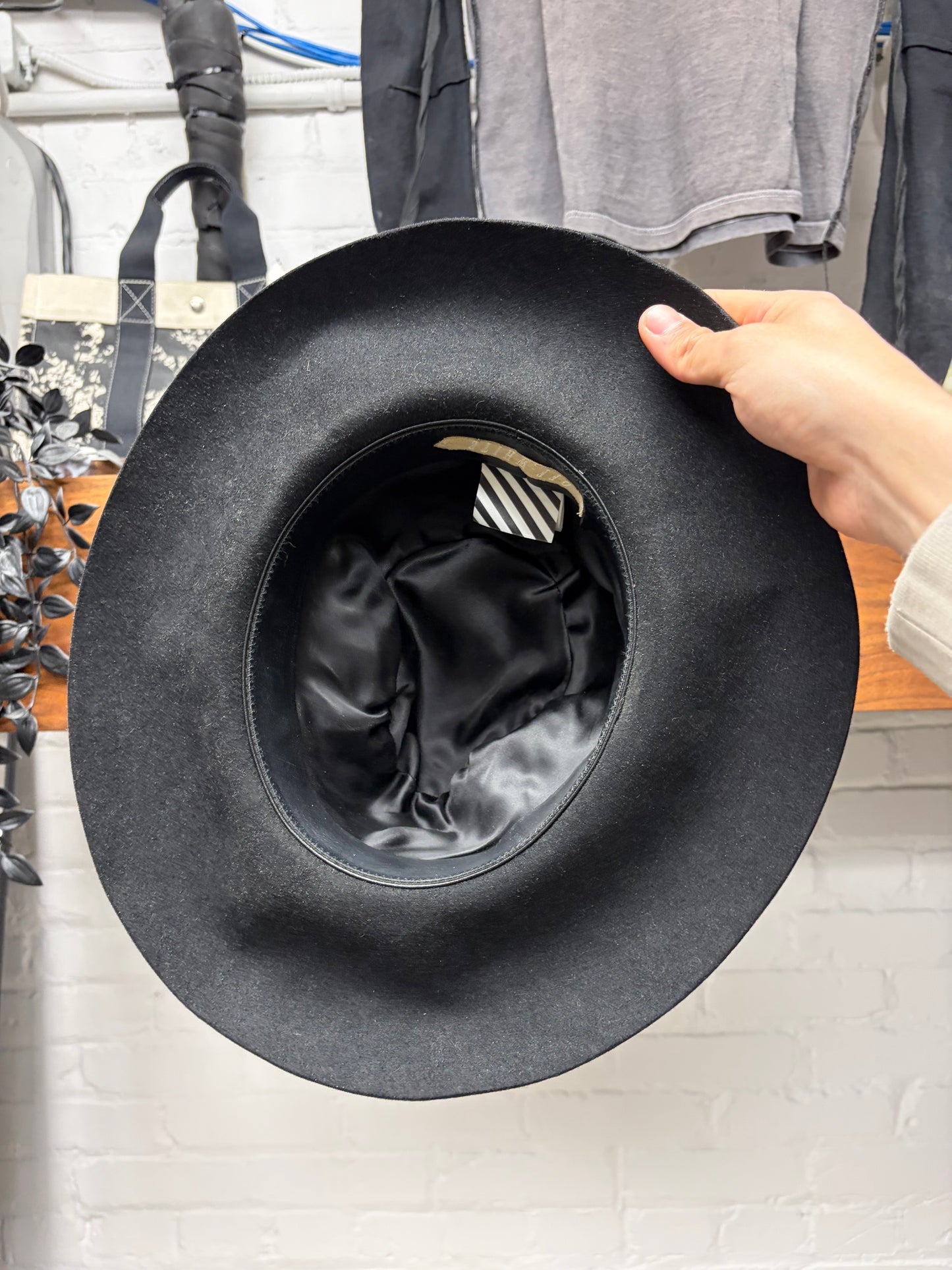 Off-White Black ‘Rabbit Pelt’ Wide Brim Fedora