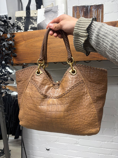 Ferragamo ‘Ganchini’ Woven Leather Shoulder Bag