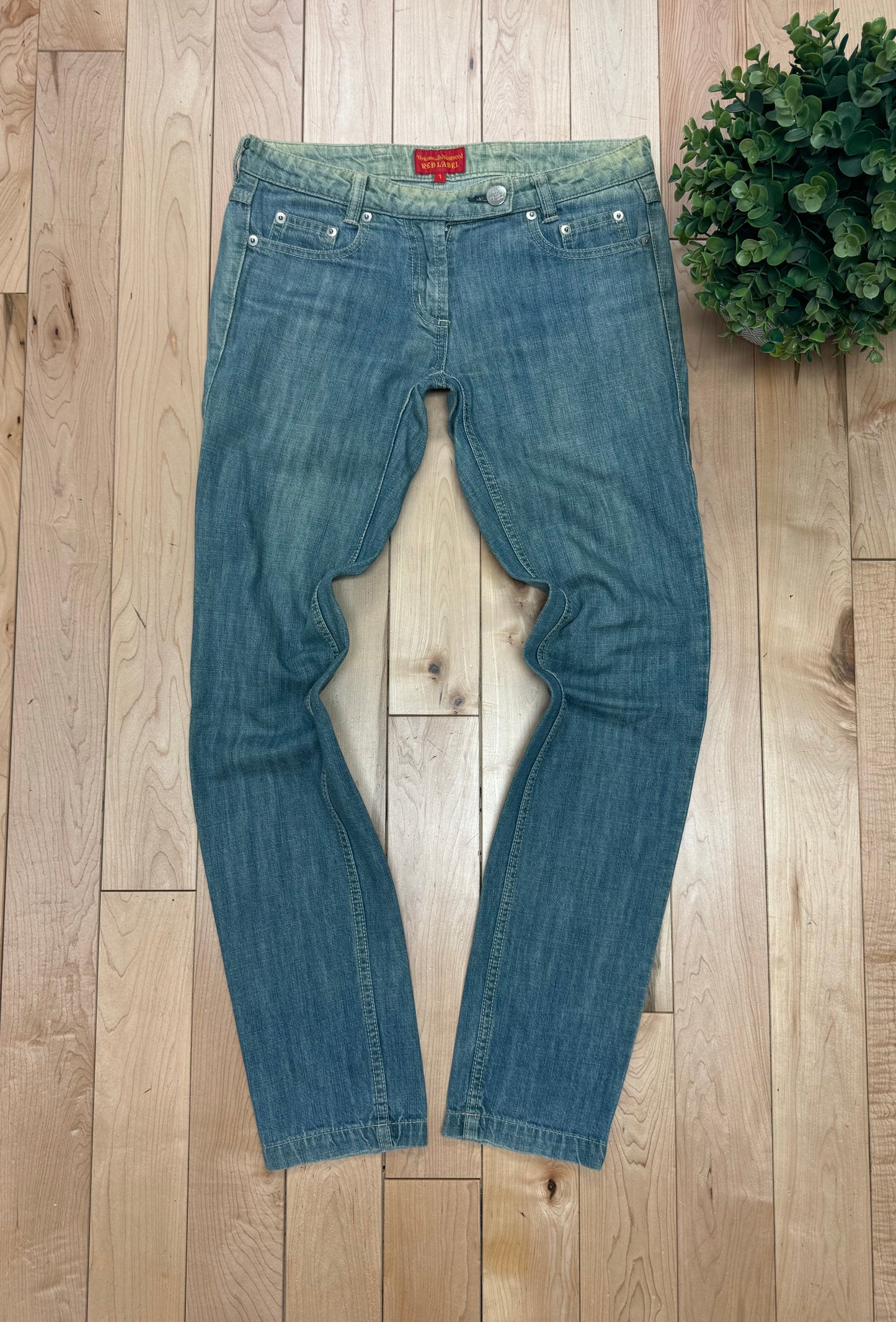 Vivienne Westwood ‘Orb Logo’ Slim/Skinny Low Waisted Denim