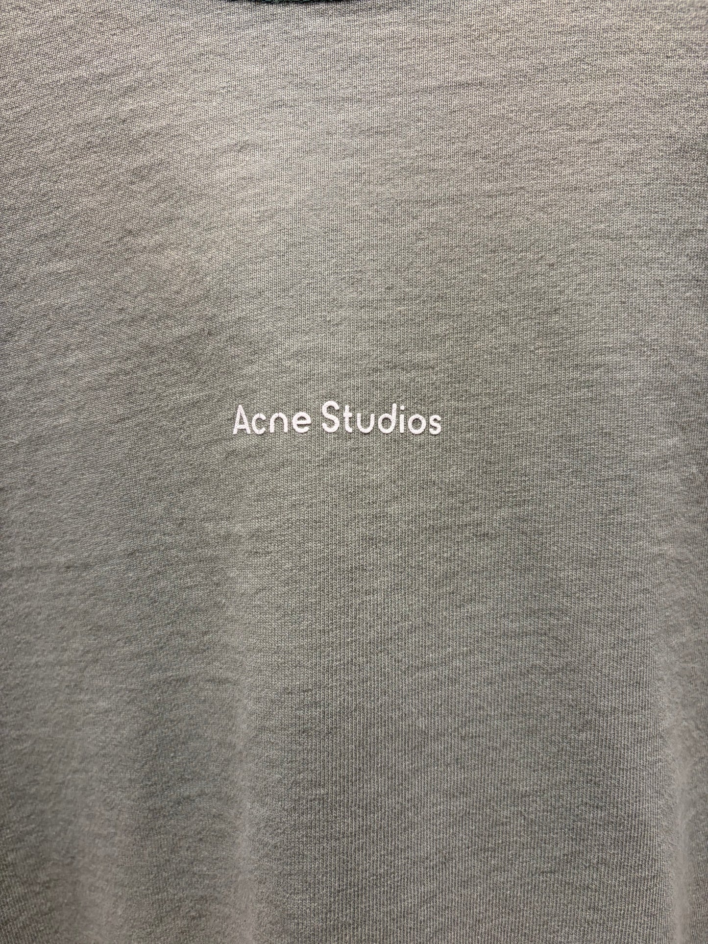 Acne Studios ‘Minimal Logo’ Mint Green Cropped Fit Oversized T-Shirt