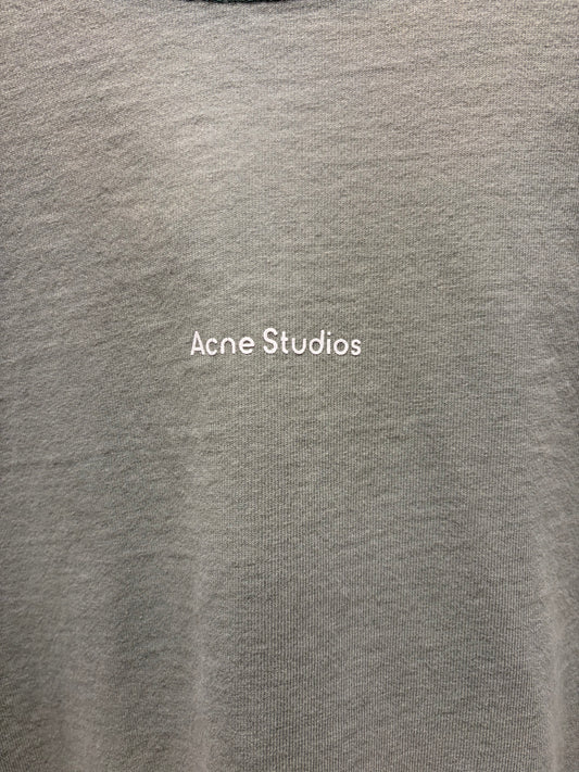 Acne Studios ‘Minimal Logo’ Mint Green Cropped Fit Oversized T-Shirt
