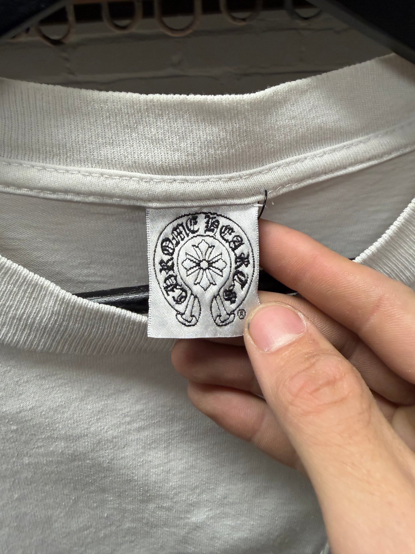 Vintage Chrome Hearts ‘Matrix Cross’ White Graphic T-Shirt