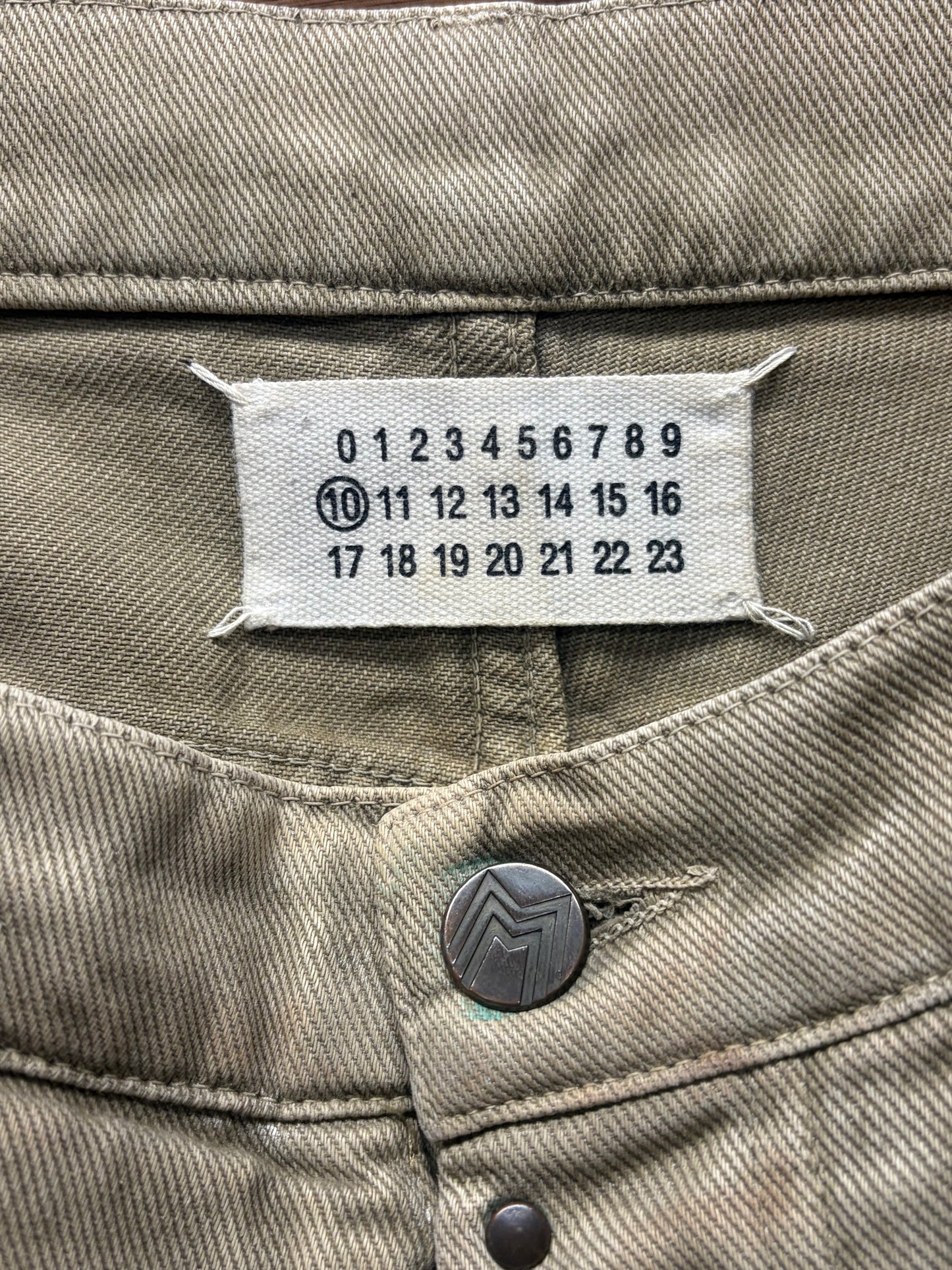 SS2011 Maison Margiela Gradient Earthy Green Bootcut Denim