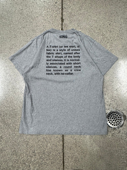 Vetements Limited Edition ‘Definition’ T-Shirt