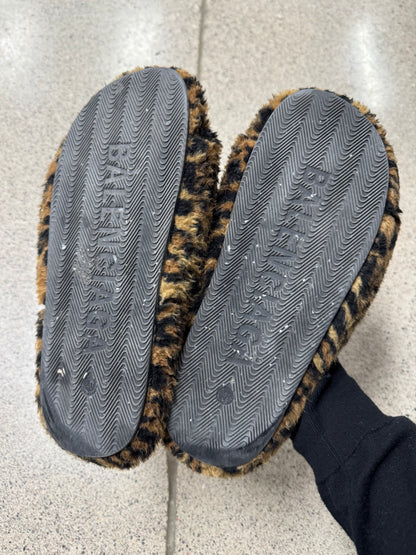 Balenciaga ‘Campaign’ Leopard Fuzzy Slides