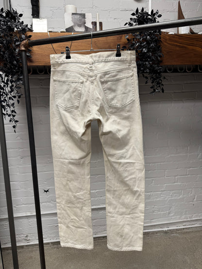 1998 Helmut Lang White ‘Vintage Wash’ Bootcut Denim