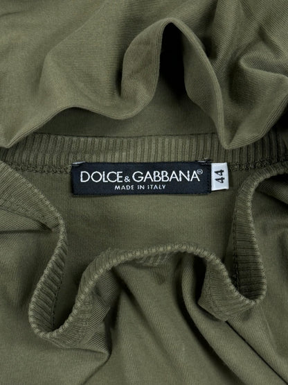 2000s Dolce & Gabbana Military Green Patch Long Sleeve