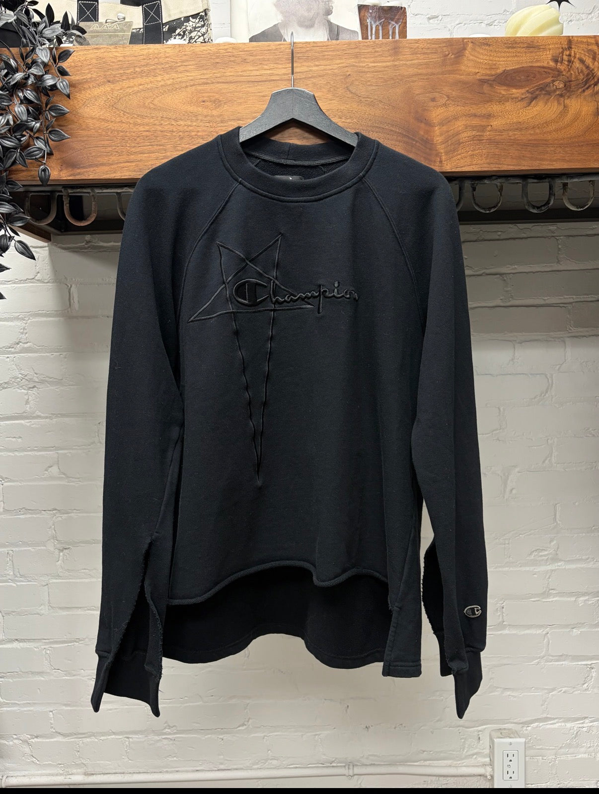Rick Owens x Champion Embroidered Logo Sweatshirt