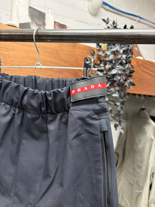 Prada Sport Elasticated Waistband Black Nylon Ski Pants