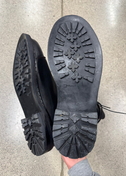 Stone Island x Diemme Black Leather Combat Boots