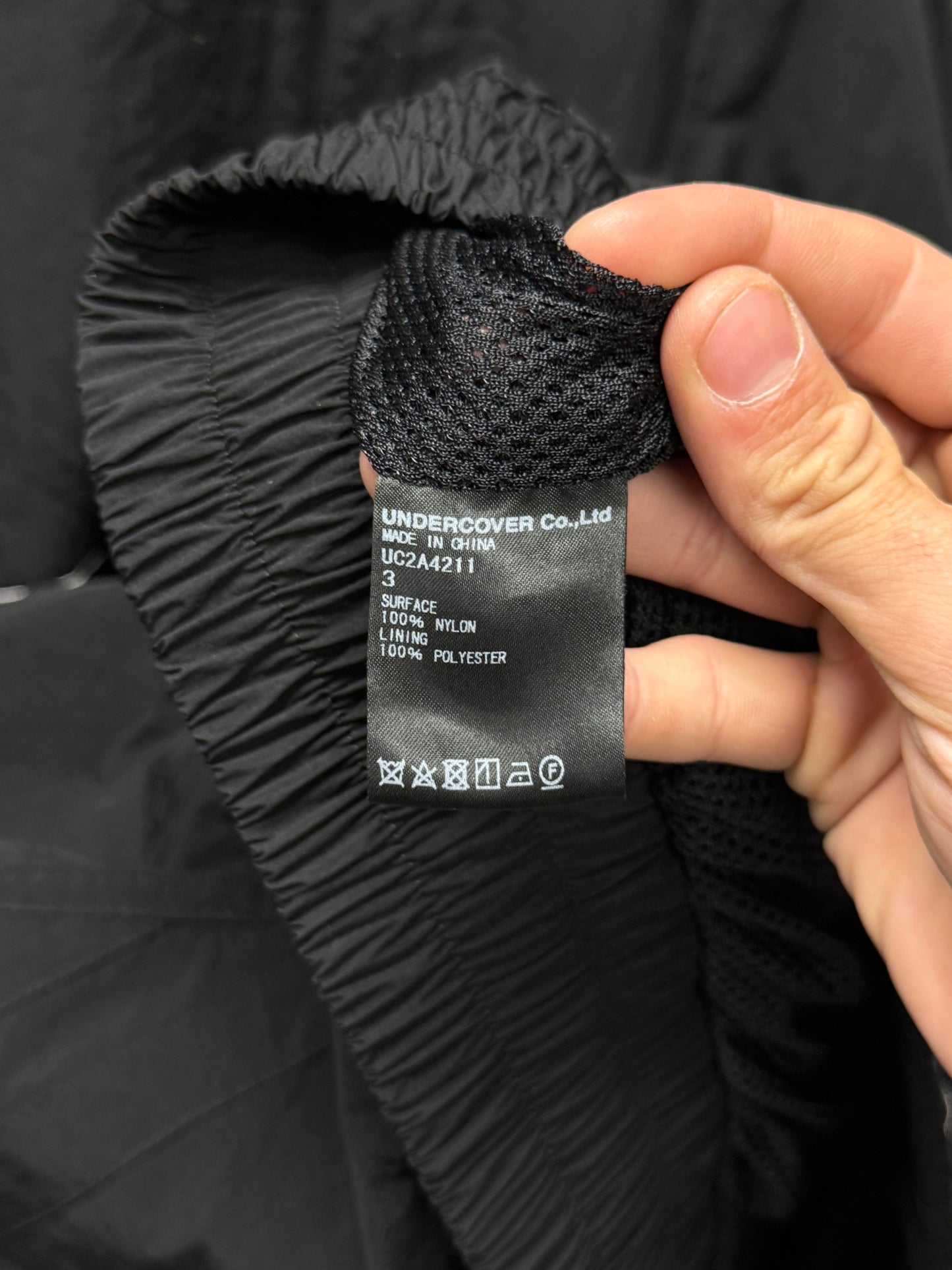 AW2021 Undercover x Evangelion Black Windbreaker Shell Jacket