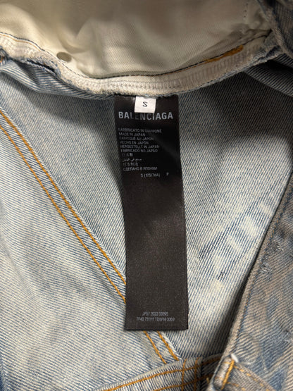 SS2023 Balenciaga ‘Mudshow’ Reversed Pocket Thrash Distressed Denim