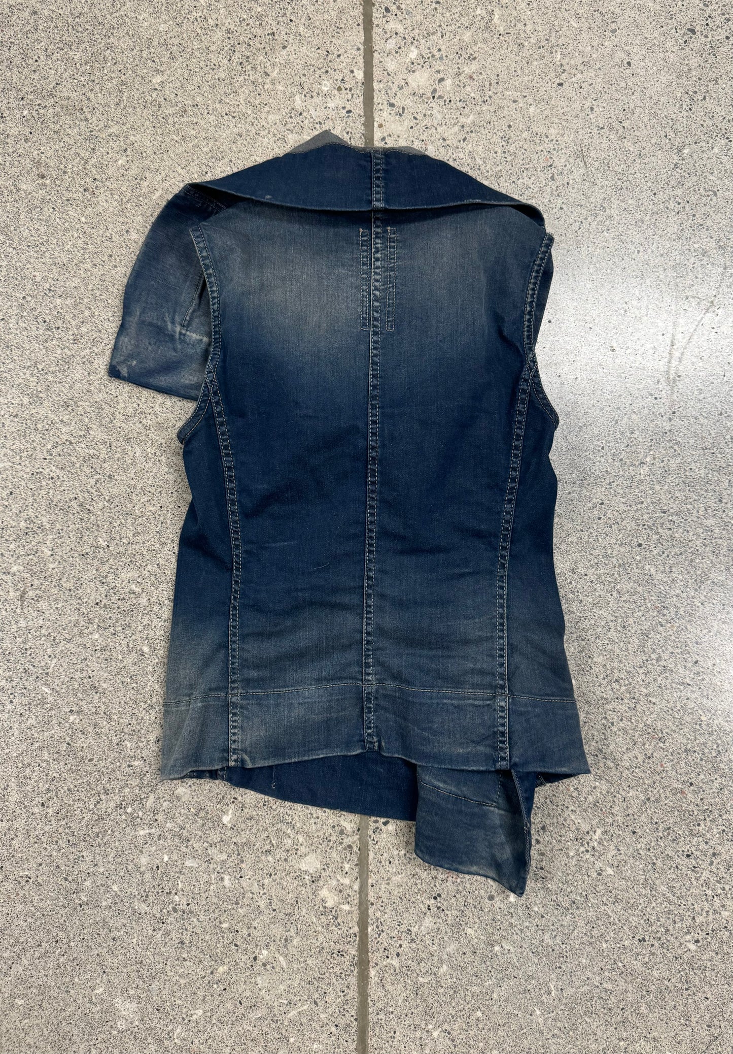 Rick Owens ‘Exploder’ DRKSHDW Blue Denim Vest