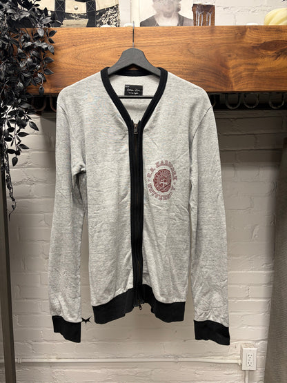 Number (N)ine ‘Hardcore University’ Grey Sweatshirt Cotton Cardigan