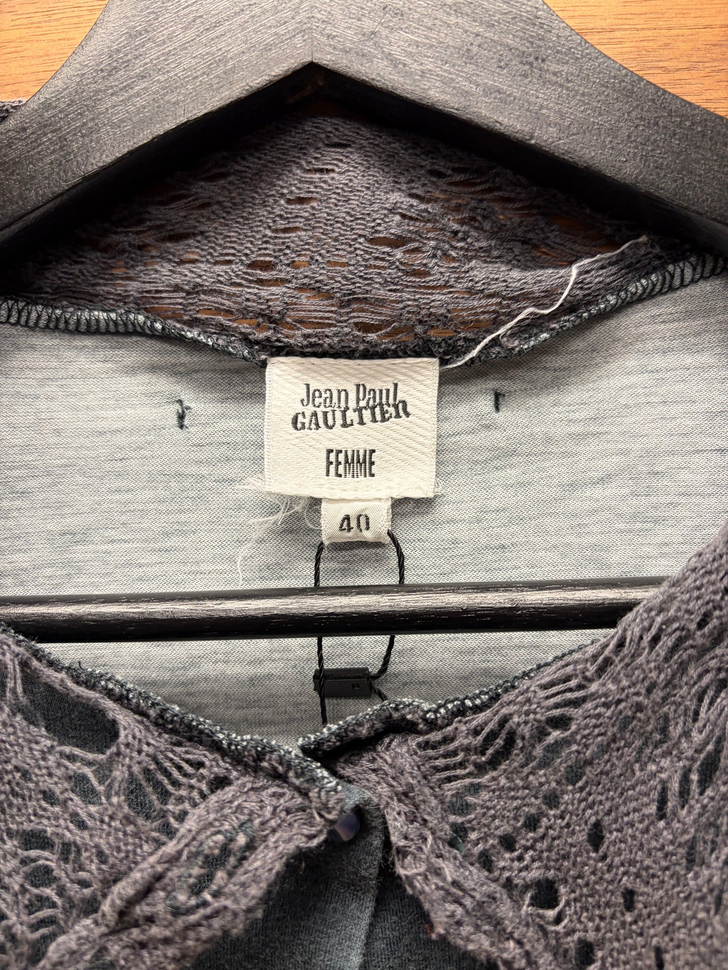 Vintage Jean Paul Gaultier ‘Chains’ Layered Mesh Long Sleeve Top