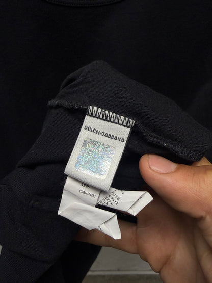 2000s Dolce & Gabbana Rhinestone ‘Dual Pistols’ Black Undershirt