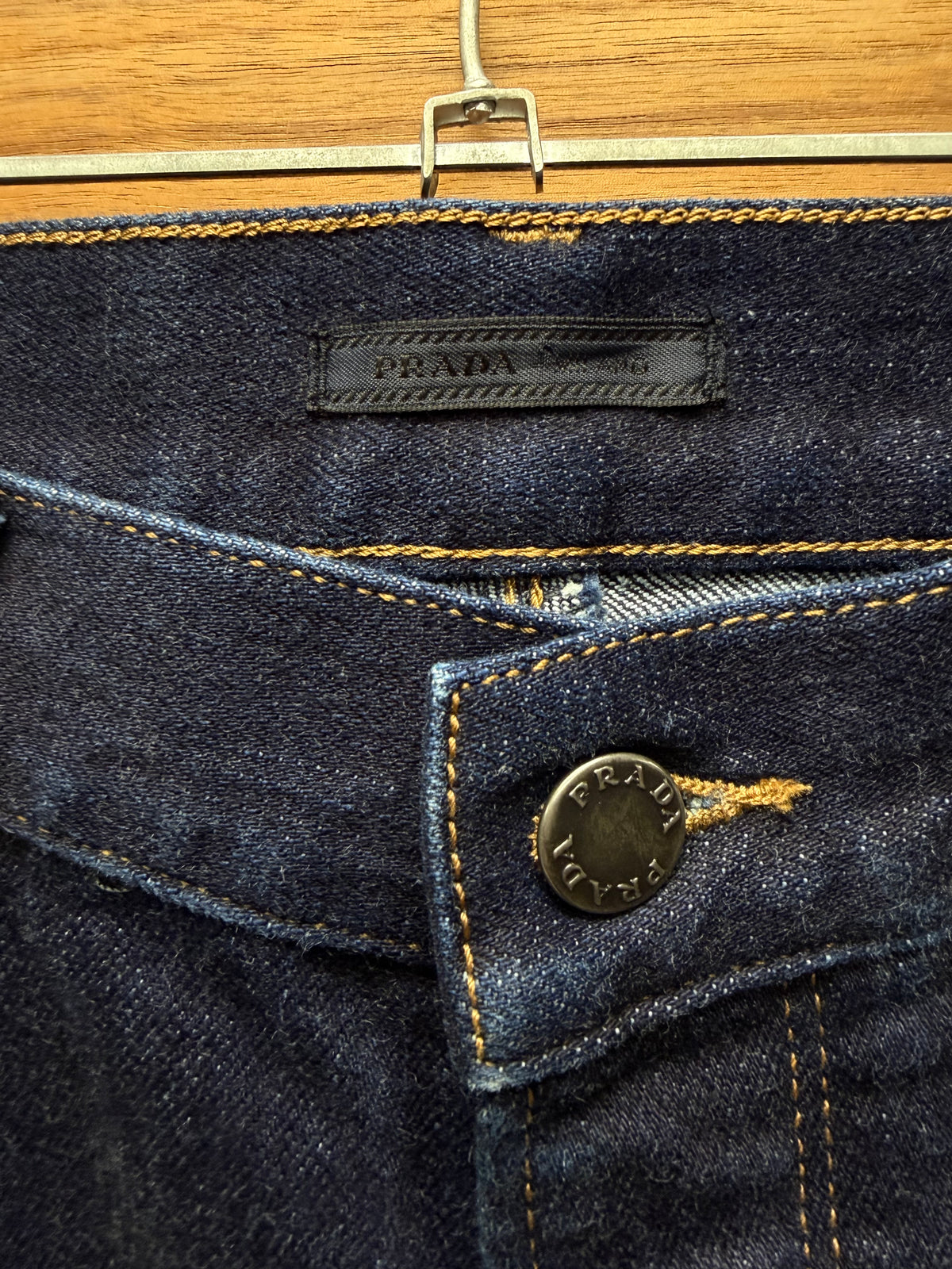 2011 Prada ‘Indigo’ Raw Blue Denim Skinny Jeans