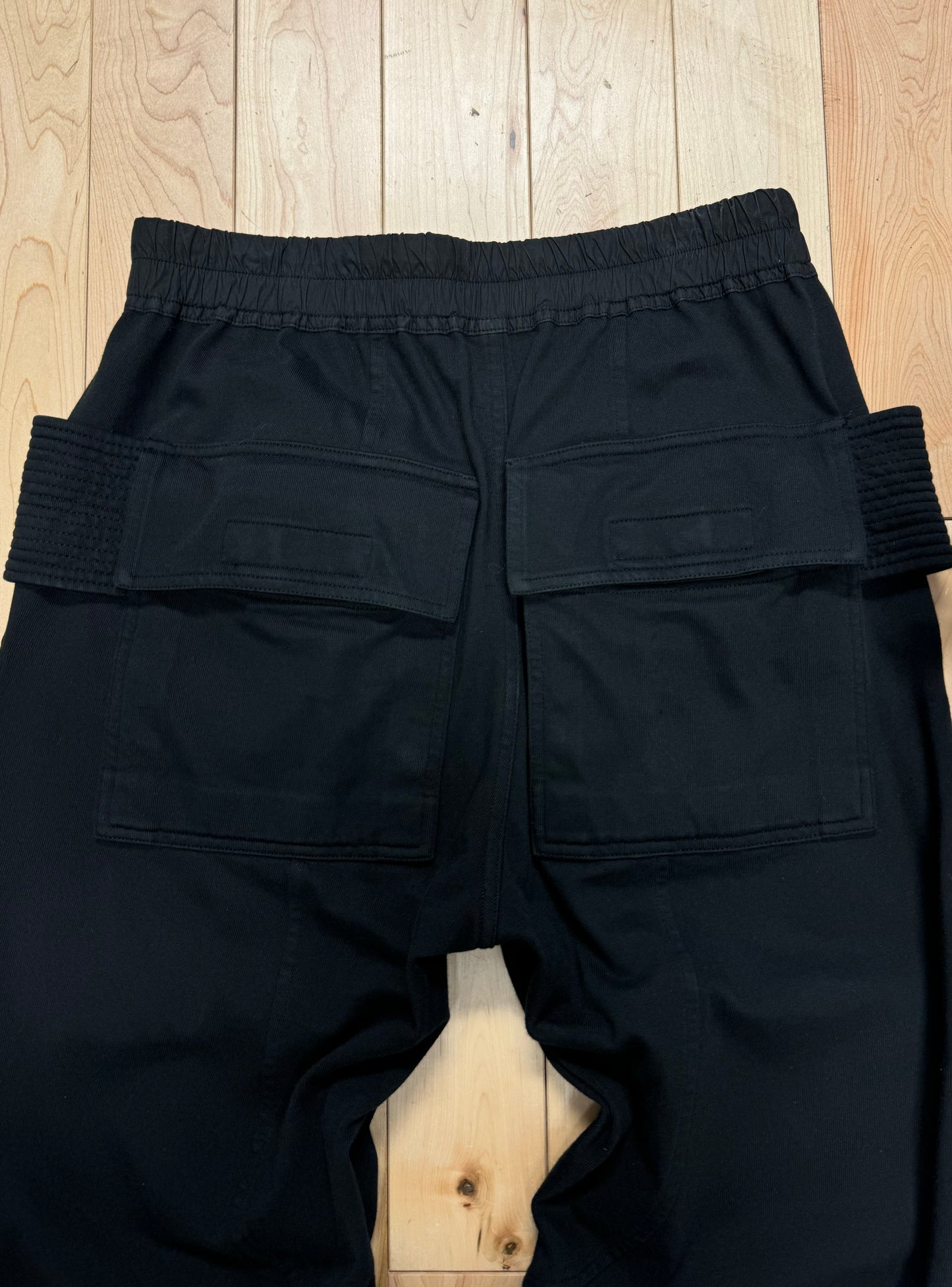 Rick Owens ‘Creatch’ Black Cotton Cargo Pants